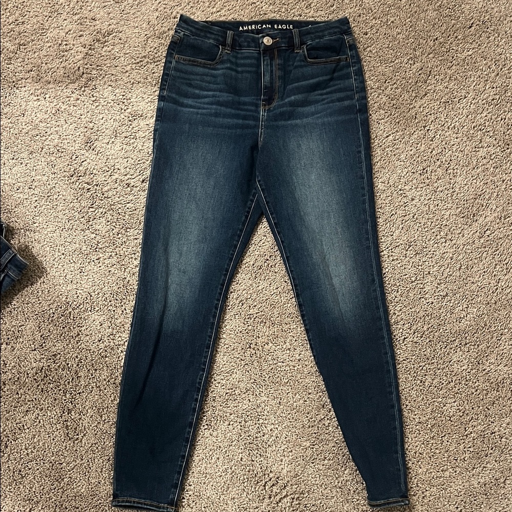 American Eagle Outfitters Women's High Rise Dark Wash Jeans